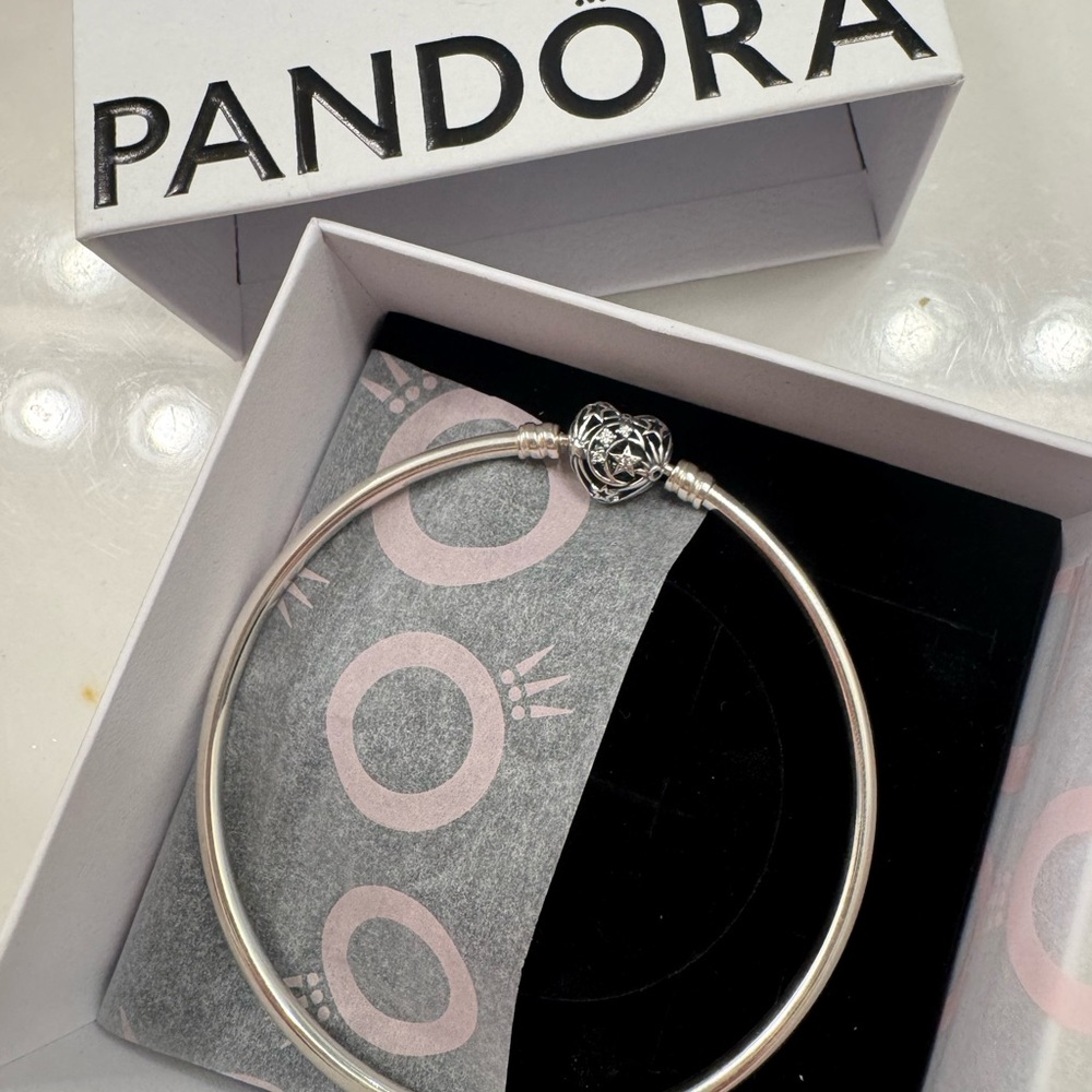 Pandora Silver Bracelet with Signature Barrel Clasp